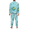 thumbnail image 5 of Bingfone Men'S Pajama Set 2 Piece Loungewear Pjs, Long Sleeve With Pajama Pants-Travelling On Airplane, 5 of 9