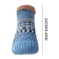 thumbnail image 2 of Hombres Mujeres Invierno Interior Slippers Calcetines Calcetines calientes de piso difuso (24 cm) Azul, 2 of 4