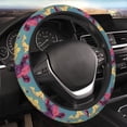 thumbnail image 5 of Rateoe Pink Cow In Sunflower Field Pattern Elastic Stretch Steering Wheel Cover, Universal 15 inch, Microfiber Breathable , Anti-Slip, Odorless, Easy Carry, 5 of 6