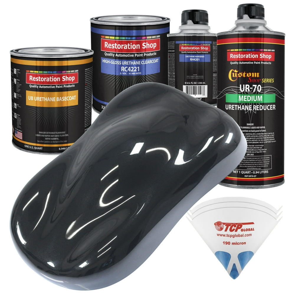 Phantom Black Pearl Quart URETHANE BASECOAT CLEARCOAT Car Auto Body