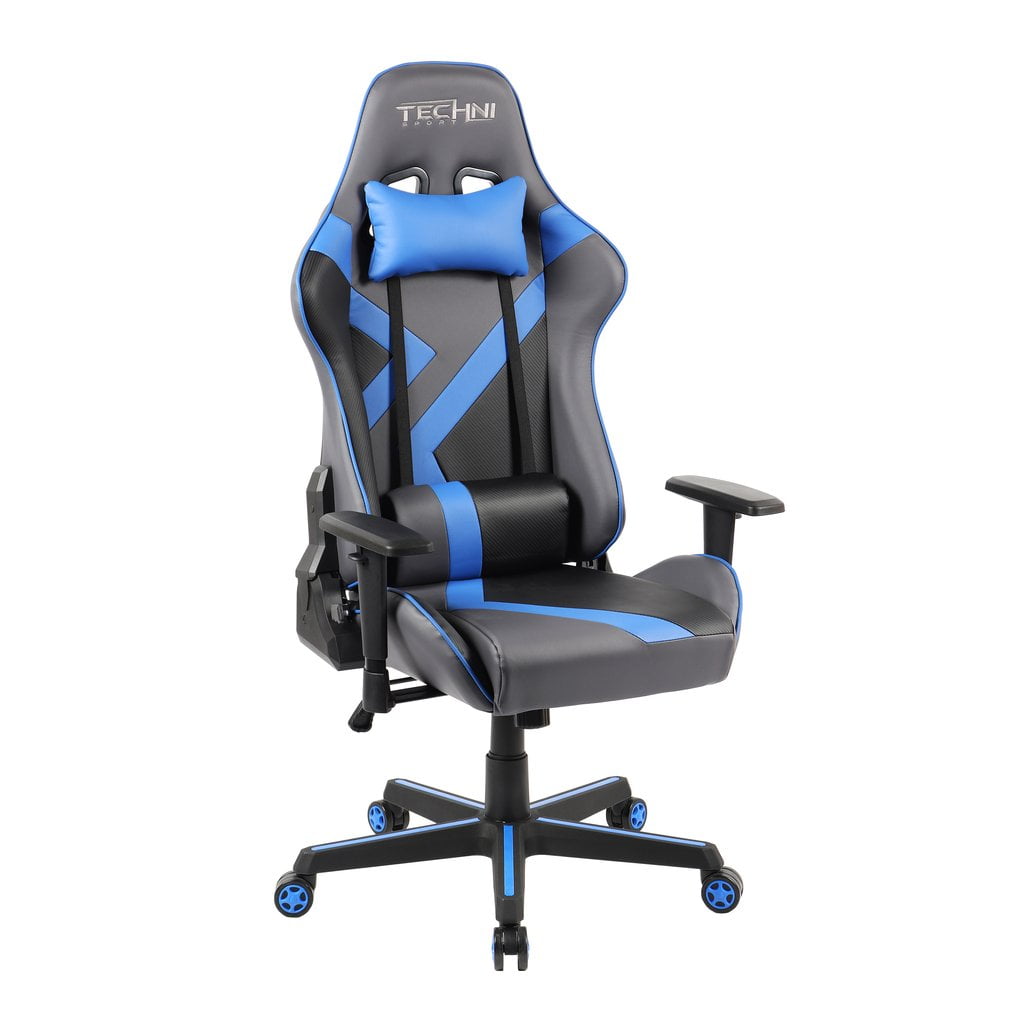 Techni Sport TS 70 Office PC Gaming Chair with Memory Foam Seat Blue Walmart