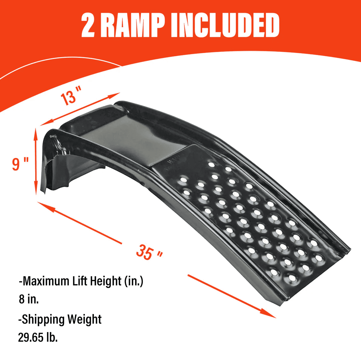 Uriah Products 8000 lb Heavy Duty Steel Car Ramp Pair for Cars/SUVs/Pickups for Stress-Free Home Garage Maintenance
