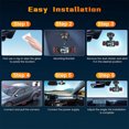 thumbnail image 3 of 360° 4 Channel Dash Cam FHD 1080P - Front Rear Left Right & Inside Recording, Night Vision, 24H Parking Mode, G-Sensor Loop Recording, 2.4inch IPS Screen Car Black Box Traffic Recorder, 3 of 8