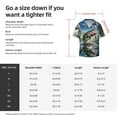 thumbnail image 4 of Lafuoo Largemouth Bass Jumping Out of The Water Pattern Men's Cuban Collar Short Sleeve Shirt, Button-Down Resort Beach Pocket Shirt-Small, 4 of 7