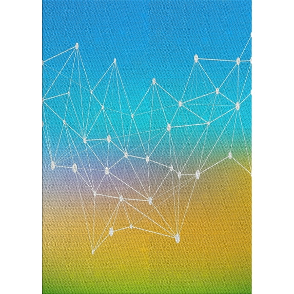 Ahgly Company Indoor Rectangle Patterned Turquoise Green Novelty Area Rugs, 4' x 6'