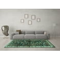 thumbnail image 3 of Ahgly Company Indoor Square Persian Turquoise Blue Traditional Area Rugs, 4' Square, 3 of 4