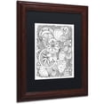thumbnail image 2 of Trademark Fine Art "Zendoodles 16" Canvas Art by KCDoodleArt Black Matte, Wood Frame, 2 of 4