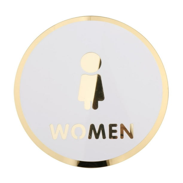 Letrero de baño acrílico Letrero para puerta de baño para hombres y mujeres Letrero para baño para Estilo E