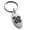 Silver, variant on Stainless Steel Aso Samurai Crest Engraved Small Oval Charm Keychain Keyring