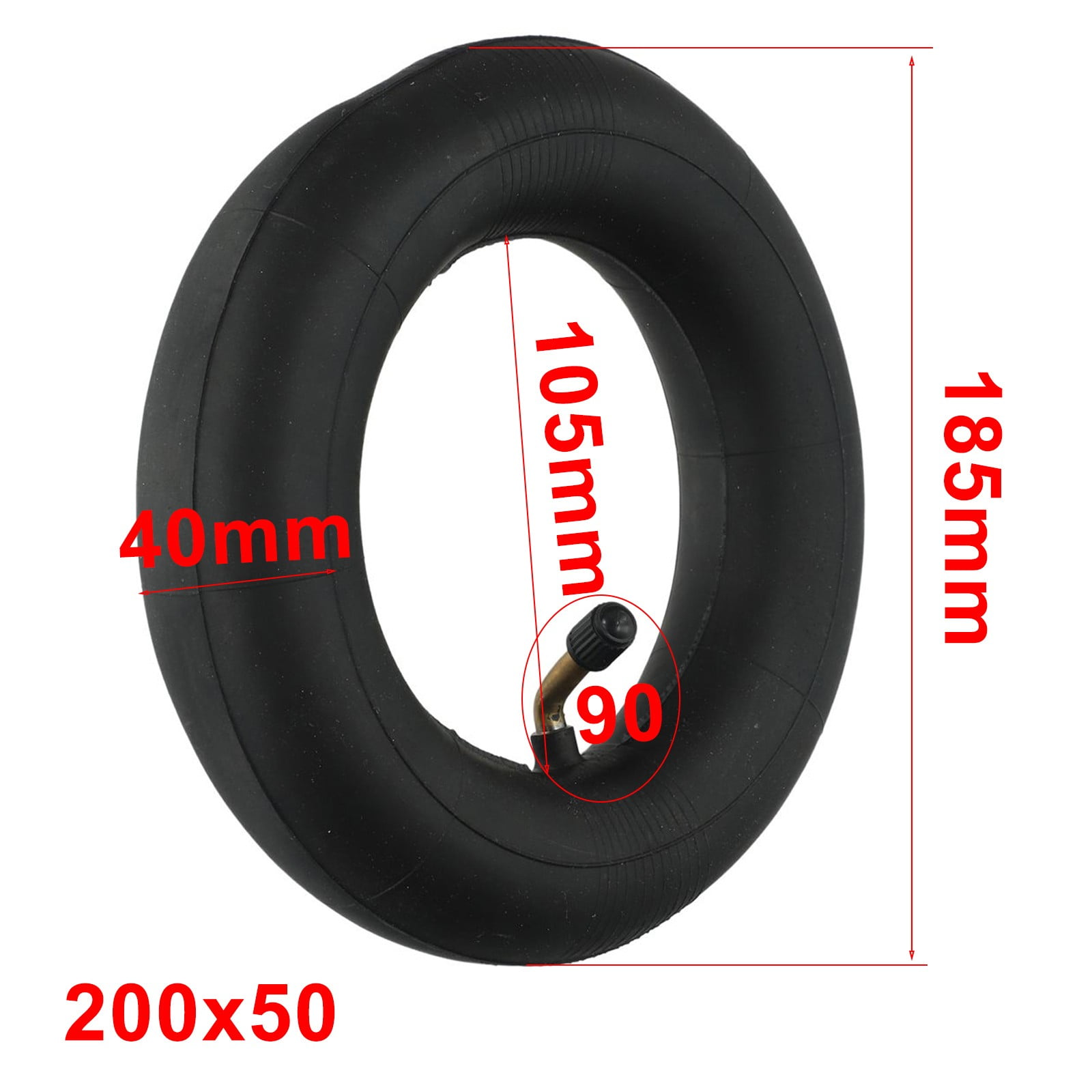 200x50 Electric Scooter Tire Inner Tube Bent Valve for 8x2 inch