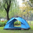 thumbnail image 3 of Graflsoa Compact 4-Person Pop-Up Camping Tent, Waterproof & UV-Resistant, Blue, Single Layer for Outdoor Adventures, 3 of 7