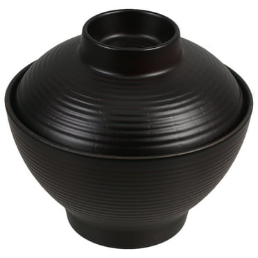 BERTDOMD Miso Soup Bowl with Lid Japanese Rice Serving Bowl Traditional Miso Soup Bowl with Lid