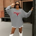 thumbnail image 6 of Women's Gameday Couture Gray Marist Red Foxes Oversized Pure Motion Corded Sweatshirt, 6 of 7
