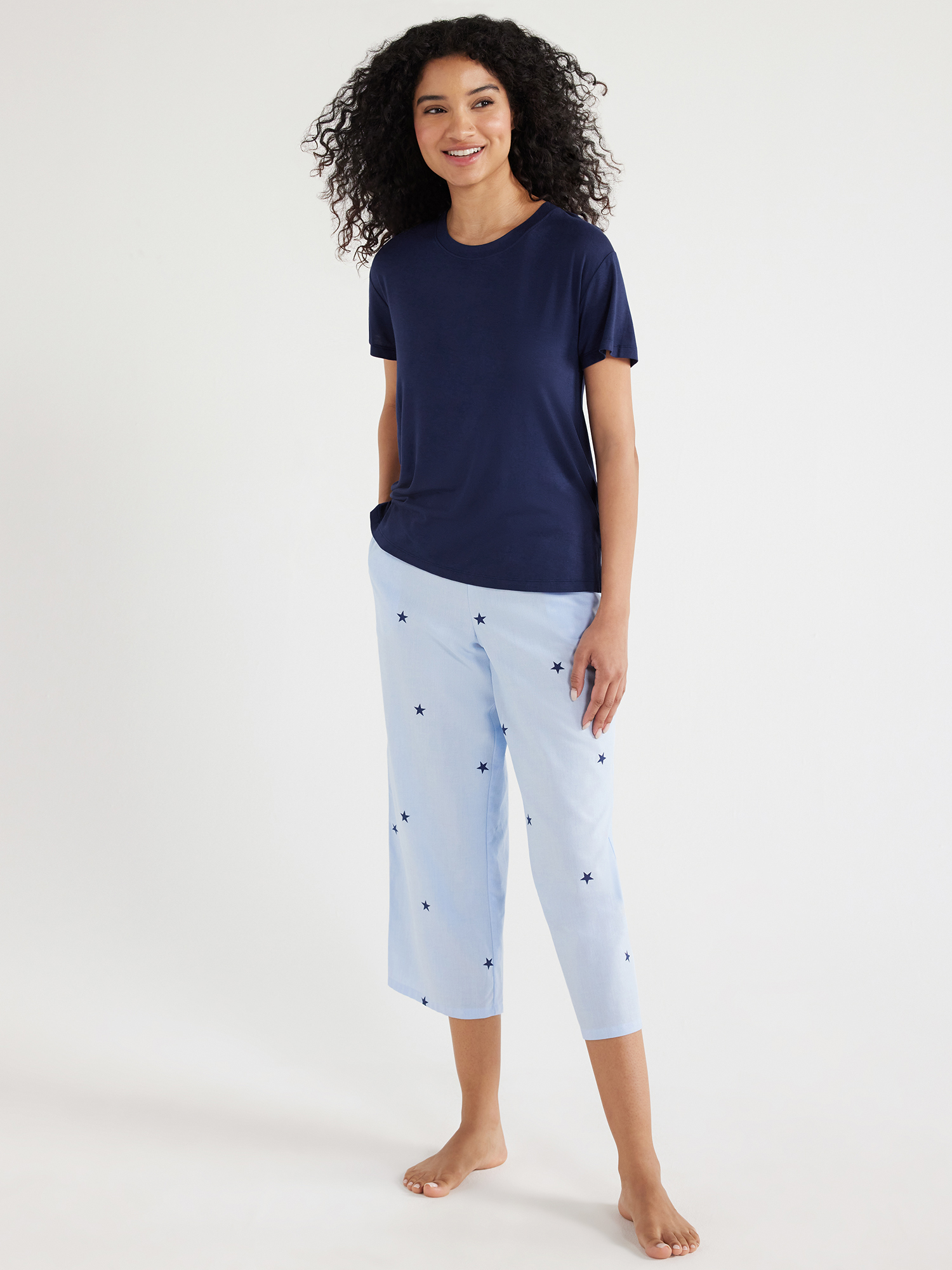 Joyspun Women's Short Sleeve Knit Sleep T-Shirt, Sizes S to 3X - image 3 of 7