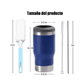 thumbnail image 2 of Portalatas De Cerveza De Acero Inoxidable Vaso Térmico 14oz Azul Oscuro, 2 of 5