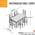 thumbnail image 4 of Table and Chair Rectangular Cover Outdoor Patio Furniture Heavy Duty Durable Weatherproof Cover- Medium - 88- Black, 4 of 5