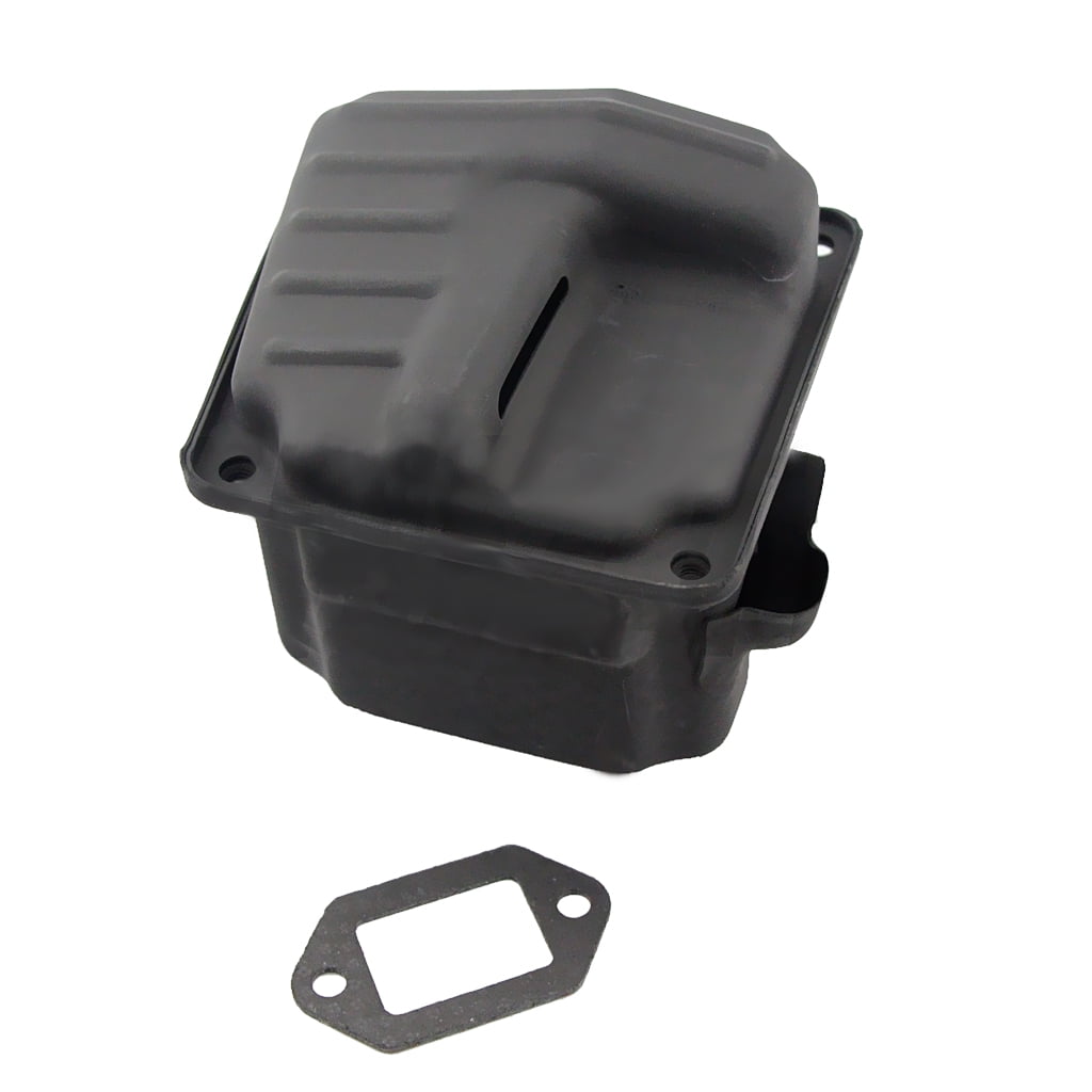 Dualoai Lawn Mower Part - Muffler Dual Port Exhaust Wt Gasket for 44 46 MS44 MS46