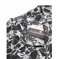 thumbnail image 5 of COOFANDY Mens Hawaiian Shirt Short Sleeve Buttoon Down Shirts Casual Tropical Floral Summer Linen Shirts Black Floral XXL, 5 of 5