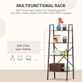 thumbnail image 4 of HOMCOM 4-Tier Vintage Ladder Shelf Bookcase Storage Rack Home Office Organizer with Open Display Shelf, 4 of 10