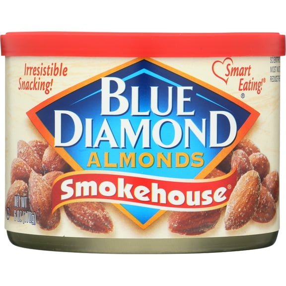 Pack of 12, Blue Diamond Smokehouse Almonds, 6 oz