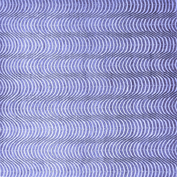 Ahgly Company Indoor Square Abstract Blue Contemporary Area Rugs, 4' Square