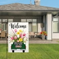 thumbnail image 3 of AMHNF Linen Garden Flag with Spring Flowers in Truck Bed for Spring Summer Home Outdoor Garden Yard Door Decor 12x18 inch, 3 of 5