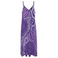 thumbnail image 4 of Robe Hawaïenne Sans Manches design Nuances de Fruits de Pain Violet Robes Décontractées Robe d'Été pour Femmes Robe d'Anniversaire, 4 of 4