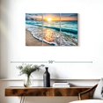 thumbnail image 3 of Elephant Stock Foamy Cancun Beach Wall Art - Horizontal Multi Panel Canvas - Living Room Wall Decor - Beach Multi Panel - Teal And Orange Decor - 33" x 20", 3 of 8