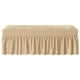thumbnail image 1 of Protector De Muebles De Asiento De Banco Sunnimix Cubierta De Banco Largo Para Sala De Estar Decoración De Hotel Beige Oscuro, 1 of 7