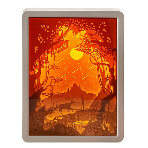 Luz de talla de papel de espejo 3D (todo el camino contigo)