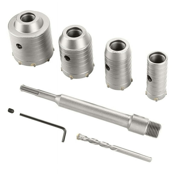 Concrete Hole Saw Kit,30 40 50 65mm Hole Drill Bits for SDS Plus Hammer Drills,Circle Drill Bits Hole Saw Set for Brick