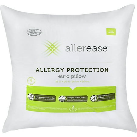 - AllerEase Cotton Euro Pillow with Allergy Protection