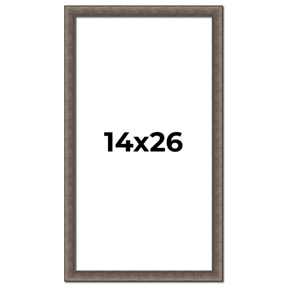 14x26 Frame Silver Real Wood Picture Frame Width 1.25 Inches | Interior Frame Depth 0.5 Inches |