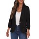 thumbnail image 4 of Conjuntos de trabajo para mujer,Blusa informal lisa de manga larga para mujer, estilo jersey, de poliéster, suave y cómoda, para uso diario, sopatenor, 4 of 8