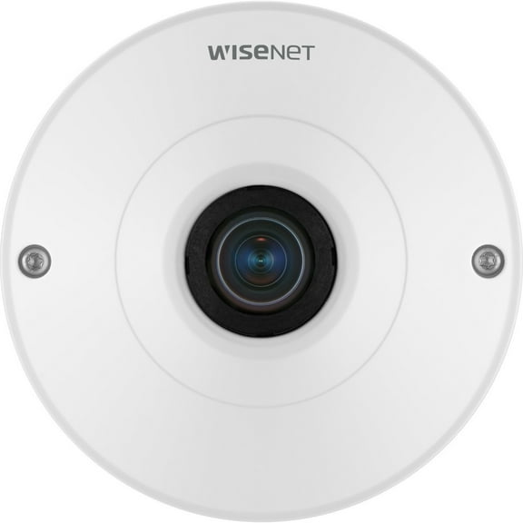 Wisenet QNF-9010 12 Megapixel Indoor Network Camera, Color, Fisheye, White