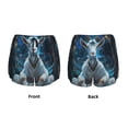 thumbnail image 3 of Balery Forest Meditating Goat Pattern Women's Running Shorts with Liner 2 Pockets Elastic Workout Athletic Gym Yoga Shorts-XX-Large, 3 of 7