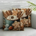 thumbnail image 3 of Hello Winter Blue Decorative Throw Pillow Covers, Get Cozy Hot Cocoa Gingerbread Cookie Snowflakes Porch Outdoor Home Decor, Holly Berry Pine Cone Snow Seasonal Couch Cushion Case, 3 of 5
