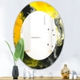 thumbnail image 3 of Designart 'Marbled Yellow 1' Modern Mirror - Oval or Round Wall Mirror, 3 of 3
