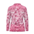 thumbnail image 3 of Uorisanigo Valentine's Day Heart Women's Golf Top Breathable Fashionable Moisture Wicking Casual Tennis Activewear Versatile Long Sleeve Quarter Zip Pullover, 3 of 7