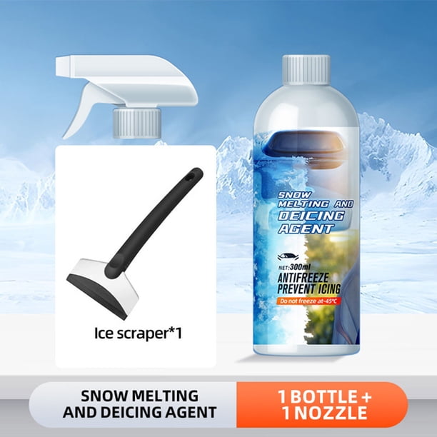 Agente de hielo para automóviles para descongelar parabrisas y limpiar la nieve con hielo 300 ml Removedor de nieve y hielo para automóviles