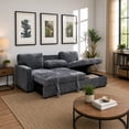 thumbnail image 1 of Cosmic Homes Sectional Sofa Bed With Reversible Chaise, USB Charging Port, Convertible Sofa Couch, Space Saving Sofa, 1 of 6