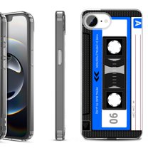 Shockproof Protective Phone Case for iPhone 16e, by OneToughShield - Cassette Blue