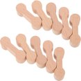 thumbnail image 1 of HEATSHAKING 10Pack Diy Train Track Connector Model Khaki Wooden Connect Tracks For Childrens Playtime, 1 of 5