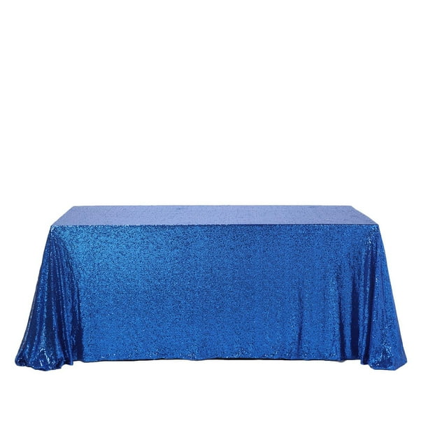 Efavormart 90x132" Wholesale Rectangle Table Cover Premium Sparkly