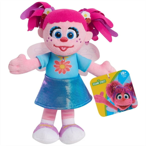 Sesame Street Friends 8-inch Abby Cadabby, Sustainable Plush Stuffed Toy