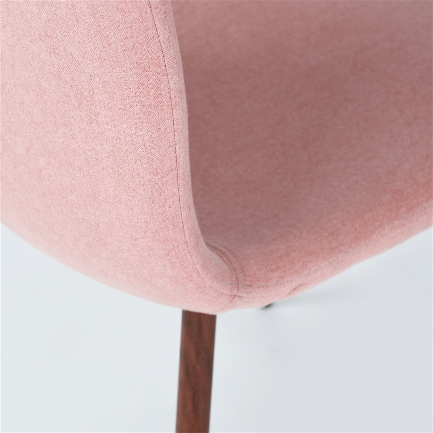 Kepooman Frech Style Dining Chair Upholstered Seat with Solid Wood Leg for Kitchen Dining Living Room and Office, Pink Kepooman Frech Style Dining Chair Upholstered Seat with Solid Wood Leg for Kitchen Dining Living Room and Office, Pink