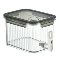 Gallickan Drink Dispensers for Fridge, 84 oz Beverage Liquid Drink Container with Faucet, Fruit Teapot Lemonade Milk Bucket Drink Container, Gray