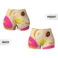 thumbnail image 5 of Xecao Donuts Print Workout Shorts for Women Soft Smooth Gym Yoga Scrunch Active Tennis Workout Running Shorts, 5 of 9