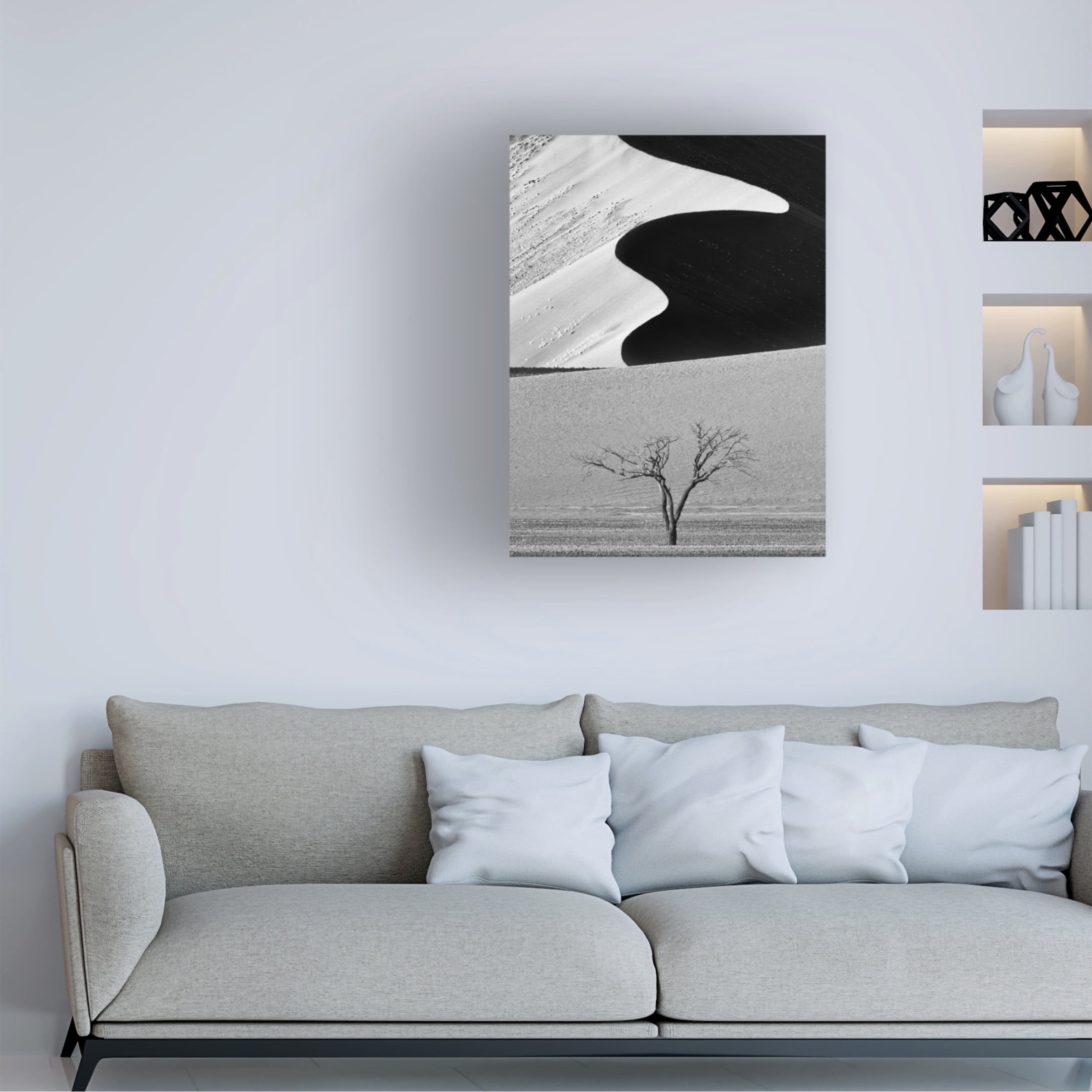 Canvas Wall Art - Ali Khataw 'Dune Curves' Wall Art for Living Room, Bedroom, or Office D?cor by Trademark Fine Art - 18 x 24 Inches