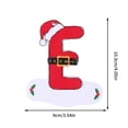 thumbnail image 2 of KIHOUT Christmas Stocking Tags 26 Christmas Wood Letter Ornament Christmas Tree Personalized Pendant for Stockings Hanging Ornaments Initial with Red Hat DIY Xmas Tree Outdoor Decor Gifts, 2 of 3